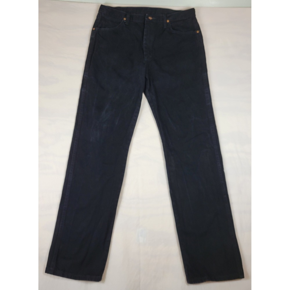 Wrangler Cowboy Cut Mens Black Denim Jeans 13MWZWK 34x34 Straight Leg Western